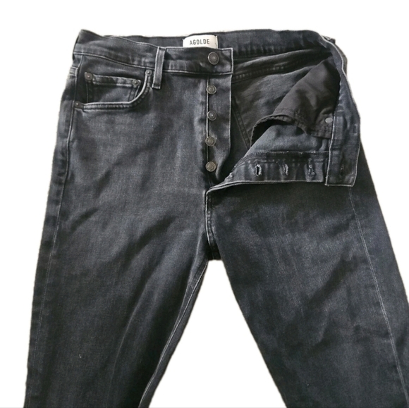 Agolde Womens Faded Black Nico High Rise Slim in Spirit 28 - Picture 9 of 14